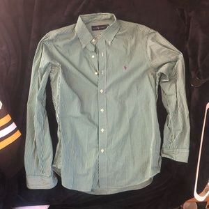 ralph lauren striped button down